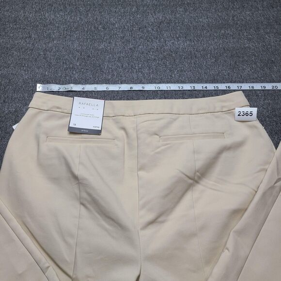 Rafaella Pants Womens‎ 12 Beige Curvy Ankle Stretch Career Office Straight Leg - Picture 8 of 9